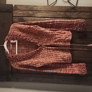 Beautiful crocheted sweater; size large